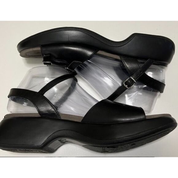 Dansko Sissy black patent leather platform sandals. Size 40(W). - Picture 6 of 10
